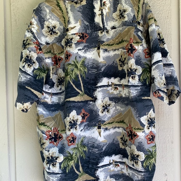 Vintage PCH Tropical Floral Button-Up Shirt Size Large - Picture 5 of 11